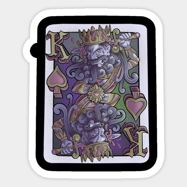 King of Spades Sticker by danielcolumna_art